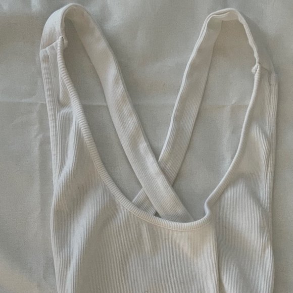 Free People Intimately, White Ribbed Fabric Bodysuit, Size: XS, NWOT/NEW - Picture 4 of 14
